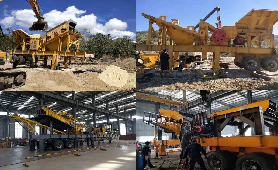 Mobile Stone Machine Jaw/Impact/Cone/Crushing for Iron Gold Ore Rock Mining Crusher Plant