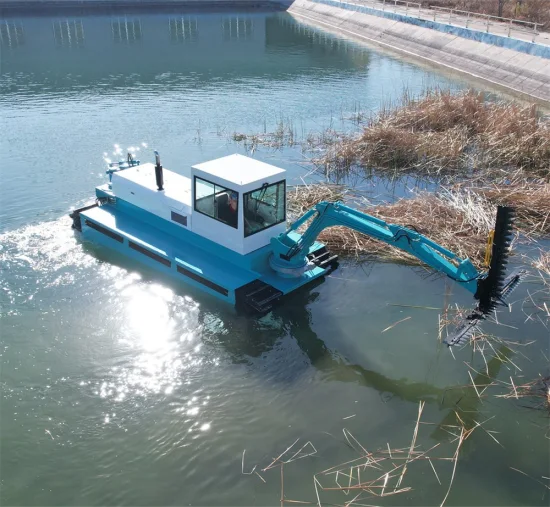 2022年中国の新しい自動河川と草刈りボート付き土地