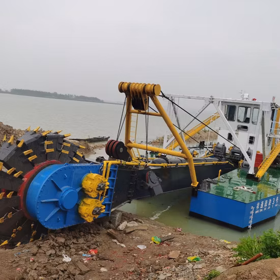 中国 16 インチ油圧カミンズディーゼルエンジン湖砂浚渫ポンプ機ポート建設金鉱業浚渫カッター吸引浚渫船